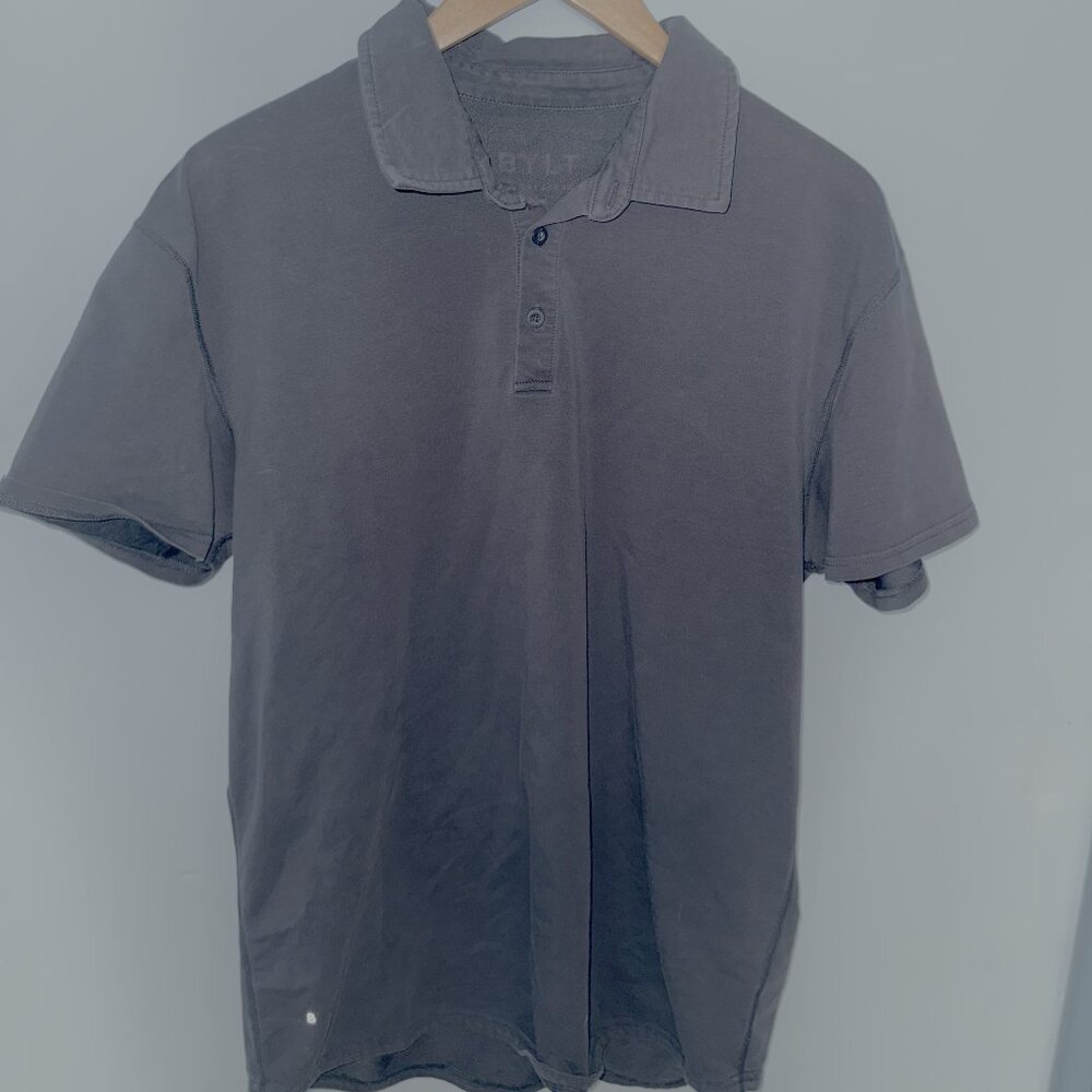 BYLT Drop-Cut: LUX Polo, Large, Navy